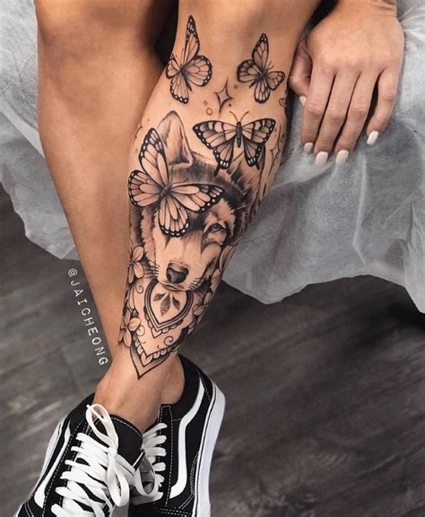 tatuajes de mariposas en el muslo dela pierna|Ideas de tatuajes de mariposas en la pierna